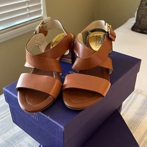 Michael Kors whiskey leather sandals. Size 7